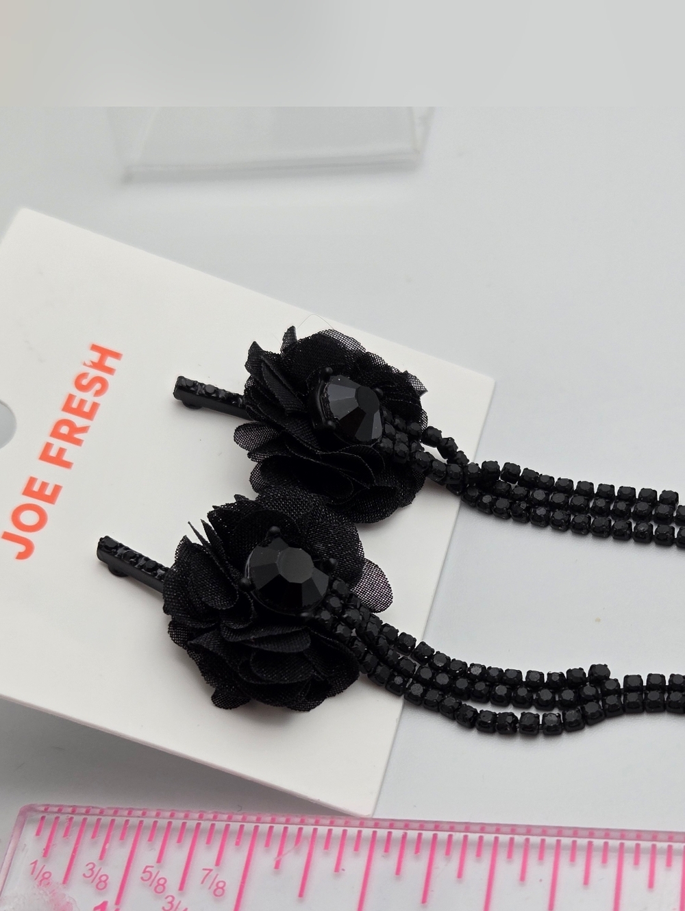 ✨2/$10✨ Floral Dangle Earrings + Sparkly Bar Studs Bundle Crystal Tassel 3" - Picture 8 of 12